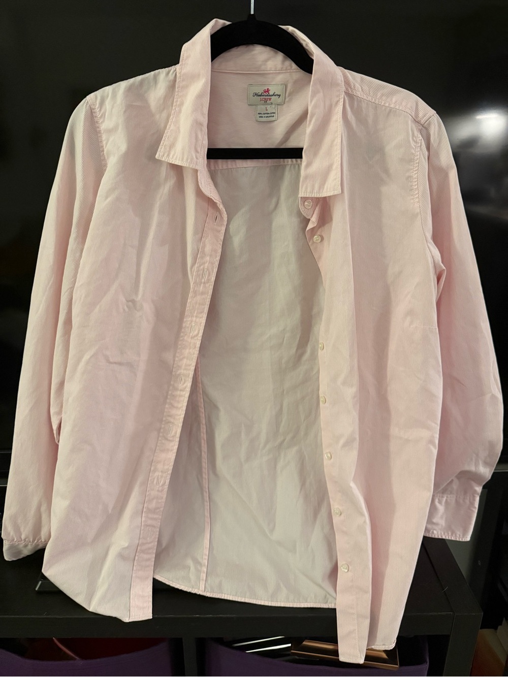 J. Crew Haberdashery Pink Stripe Button-Down Shirt